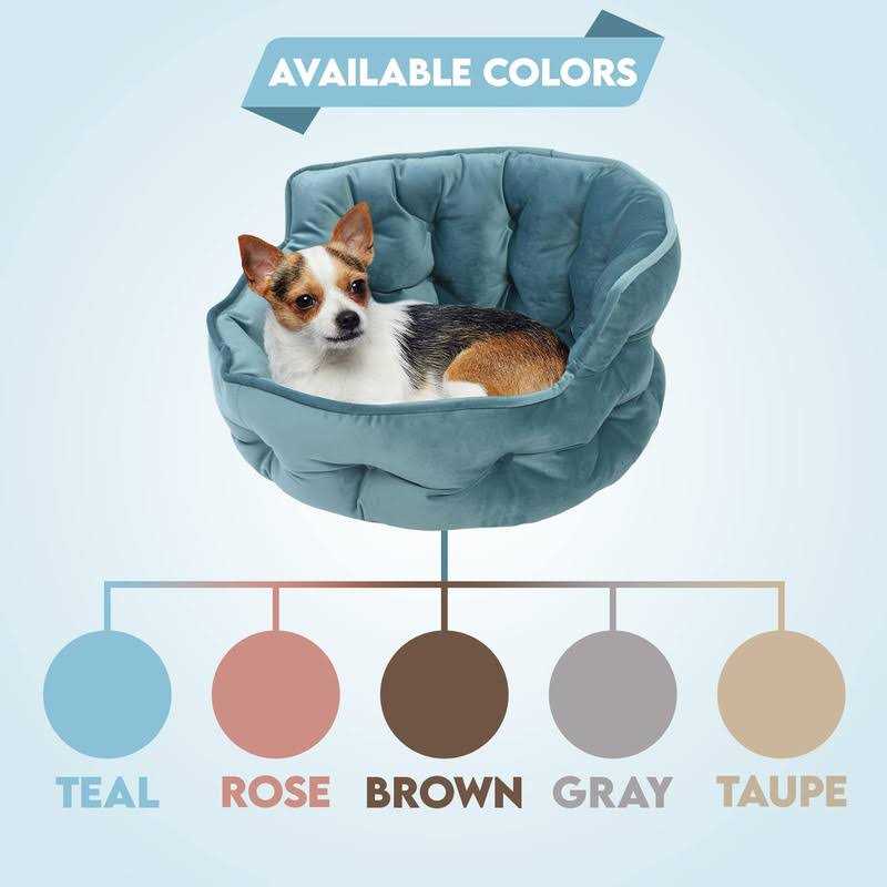 Ultra Plush Tufted Velvet Round Cuddler Pet Bed G2638