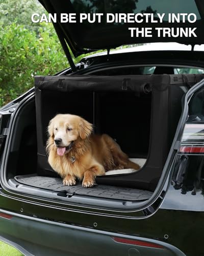 36 Inch Collapsible 4-Door Soft Dog Crate with Storage Bag J557