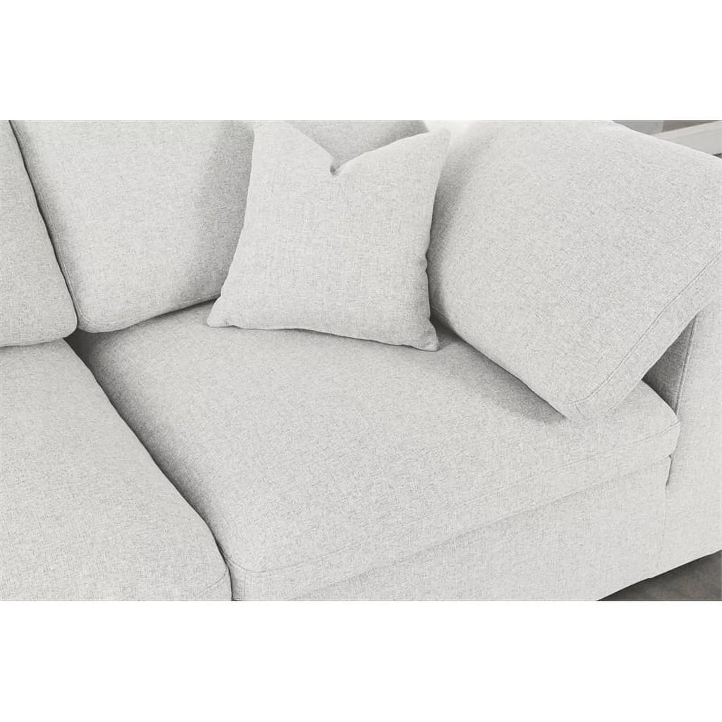 Cream Linen Fabric Modular Sectional E30006