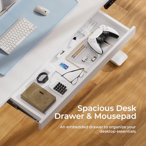 Black Electric Standing Desk with Drawers N857617