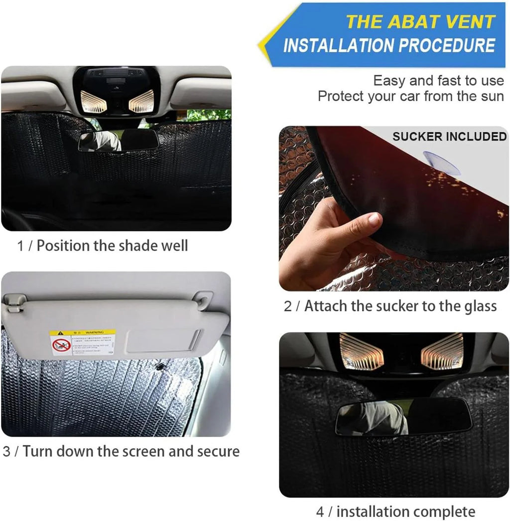 55x27.6in Foldable Car Windshield Sun Shade L233384