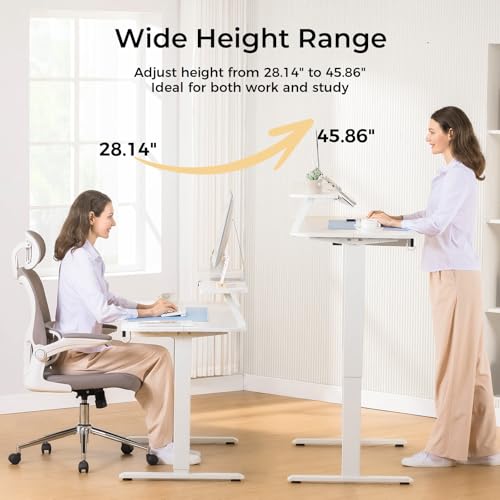 Black Electric Standing Desk with Drawers N857617