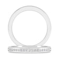10K White Gold Round Diamond Stackable Band X9317