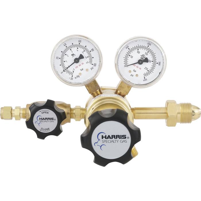 Brass 2-Stage Gas Lab Regulator, CGA 580, 0-50 PSI L982