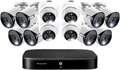 16-Channel 4K UHD DVR Surveillance System with 3TB and 8 Bullet Cameras and 4 Dome Cameras B1075