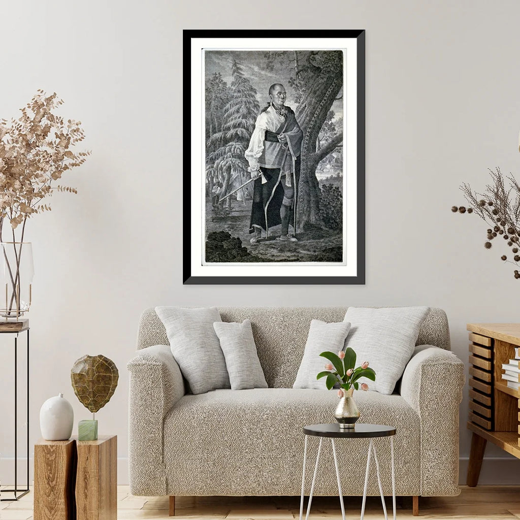 Framed Print Portrait of Mohawk Chief U26566