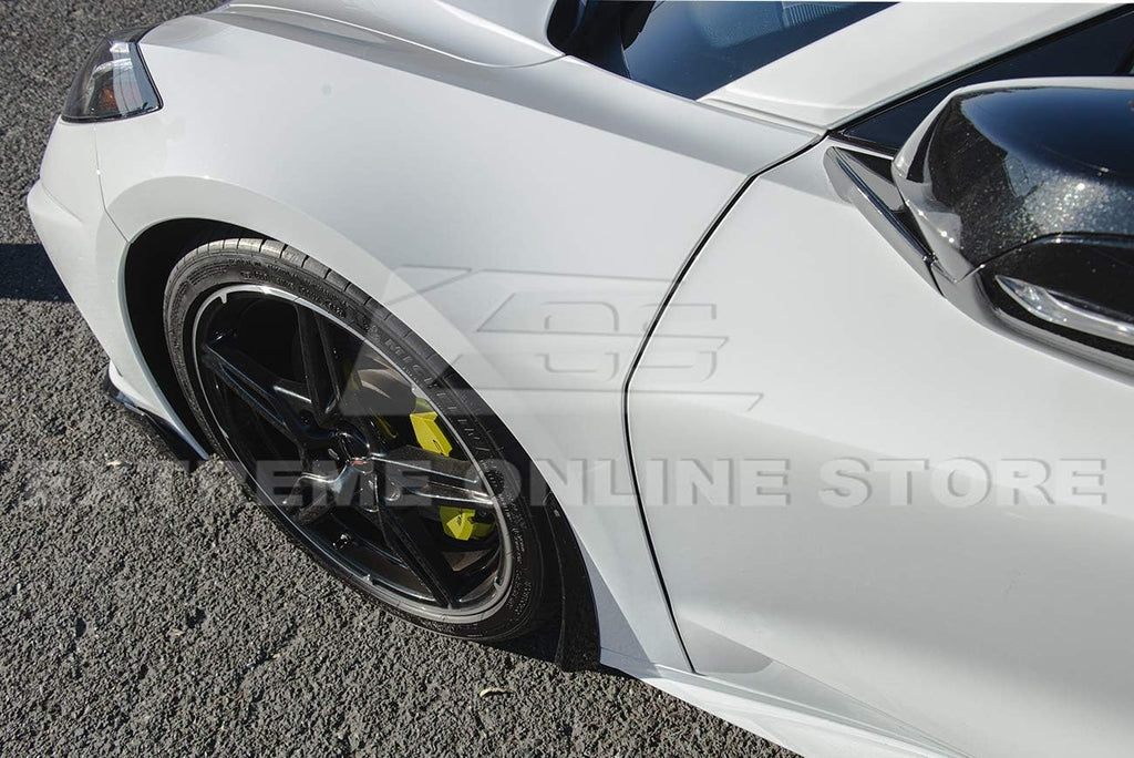 Carbon Flash Metallic Front & Rear Side Splash Guards Mud Flap Pair for Chevrolet Corvette C8 M192350