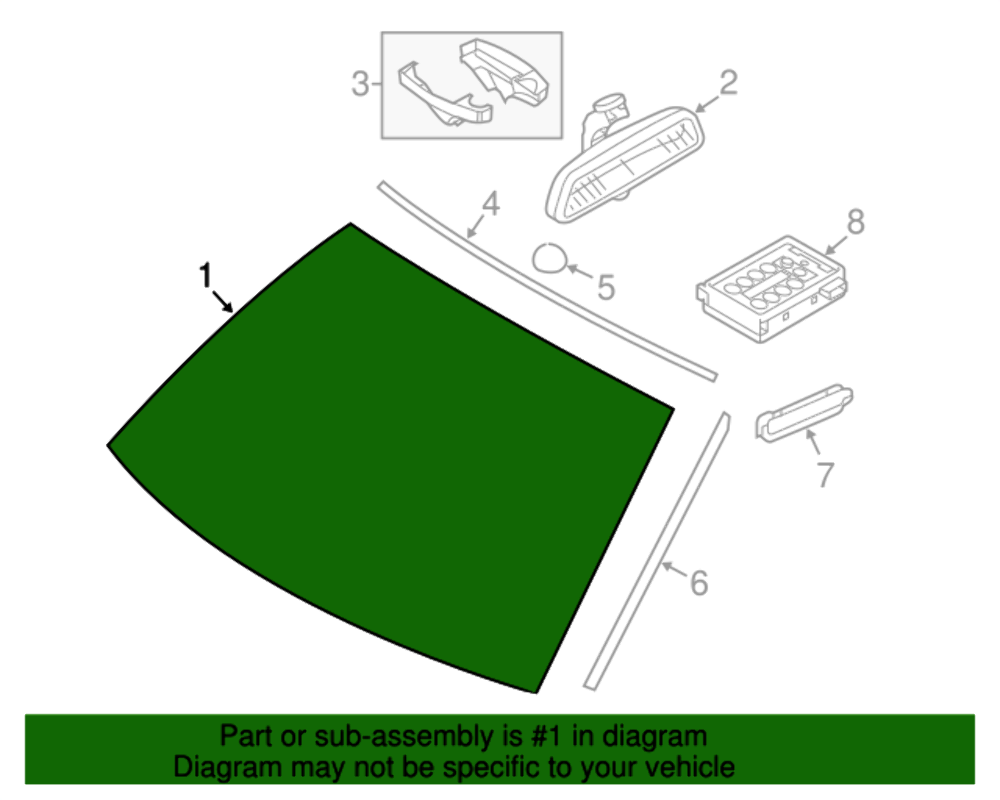 Green Windshield Rain Sensor T408
