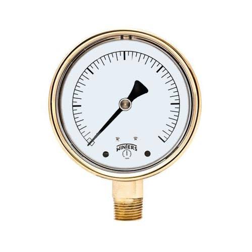 4x22 Brass Case Pressure Gauges E4298