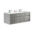 48 in. Ash Gray Wall Mount Double Sink Bathroom Vanity G3940