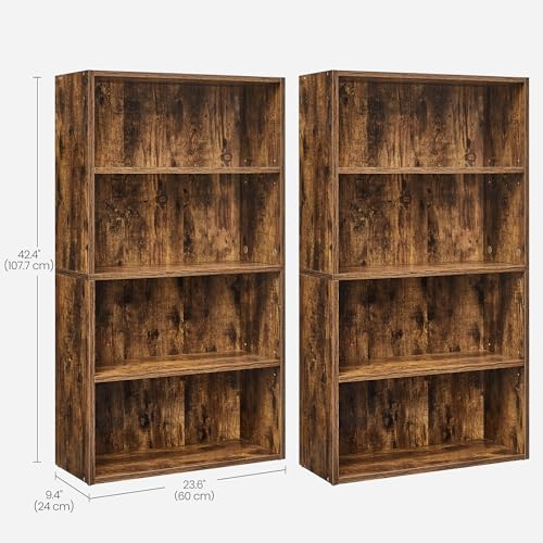 5-Tier Rustic Brown Bookshelf E63848