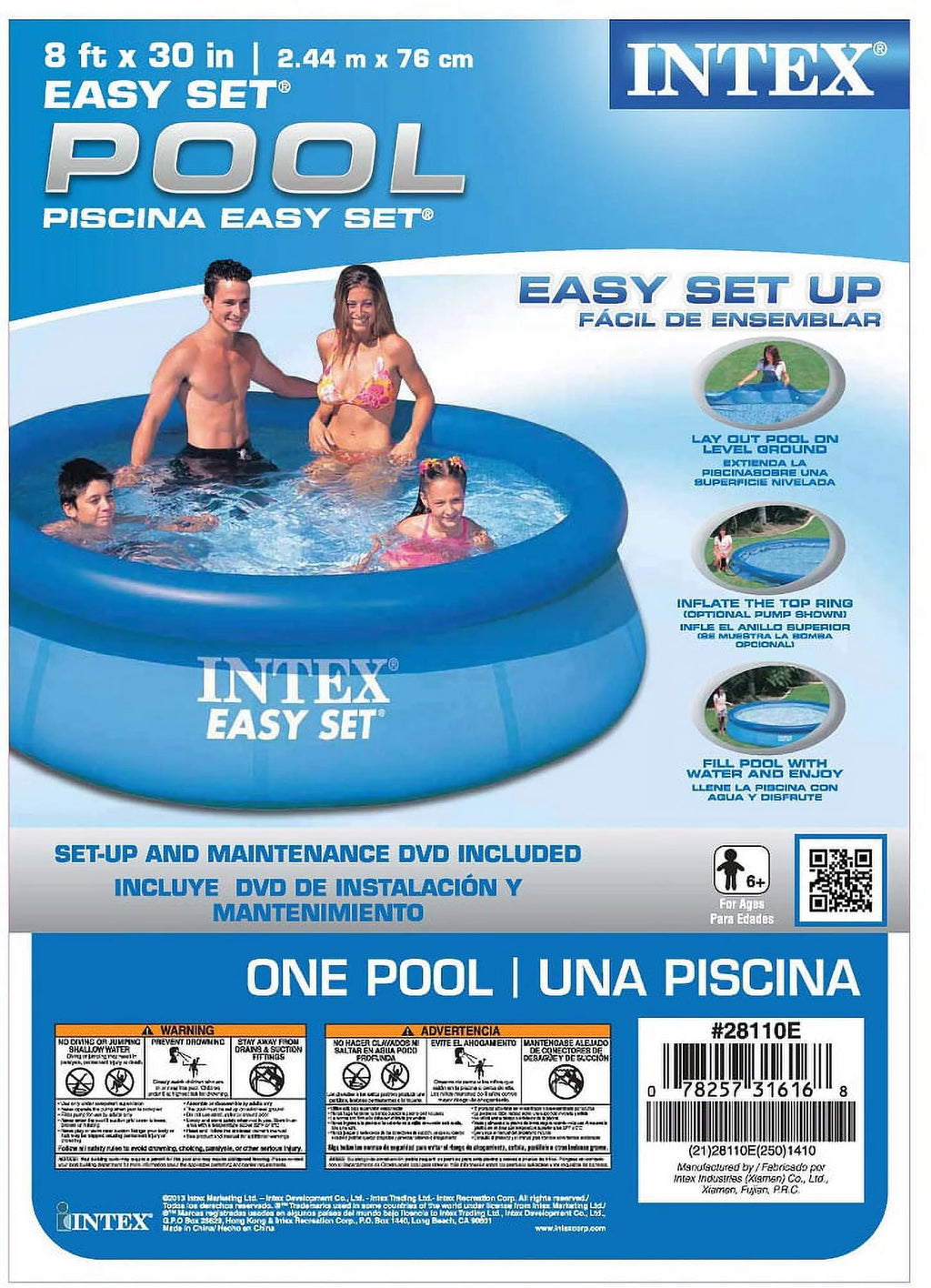 8ft x 30in Easy Set Swimming Pool N5080