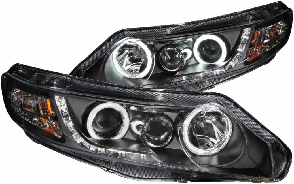 Projector Headlights with Halo Black W342247