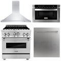 30 Range All Gas, Range Hood, Microwave Drawer, Dishwasher J623